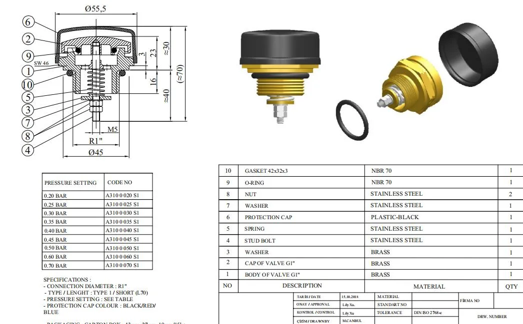 Oil-Immersed Transformerpressure Release Valve Transformer Dedicated Pressure Relief Valve