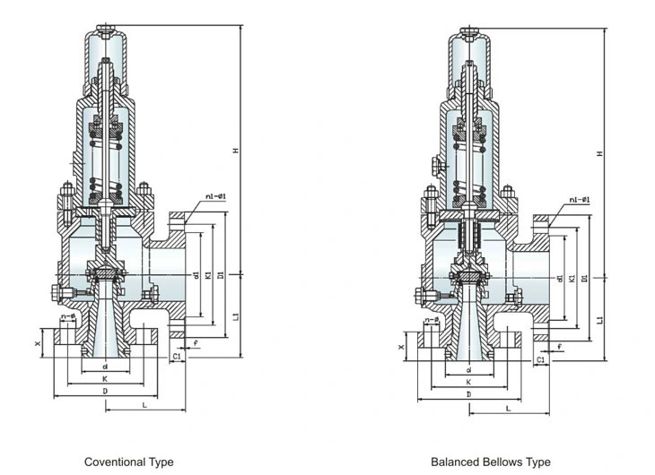 API 526 Boiler Flanged Spring Loaded Steam Safety Pressure Relief Valve with Lever Type