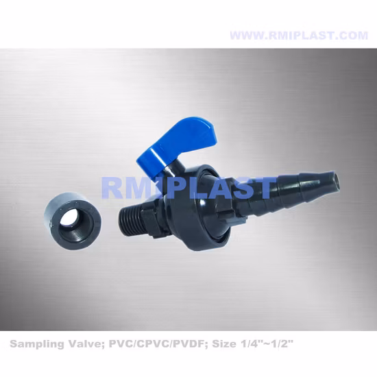 Plastica PP Pph PVDF CPVC UPVC PVC Valvola da laboratorio/Valvola di scarico dell'aria/Valvola di rilascio della pressione/Valvola di scarico/Valvola di campionamento/Valvola di rubinetto JIS DIN ANSI Pn10